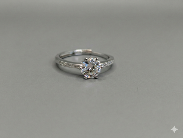 925 Sterling Silver Solitaire Ring